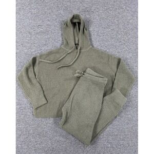 Jenni Kayne Womens Set Small Knit Sweatshirt Hoodie Pants Wool‎ Baby Alpaca